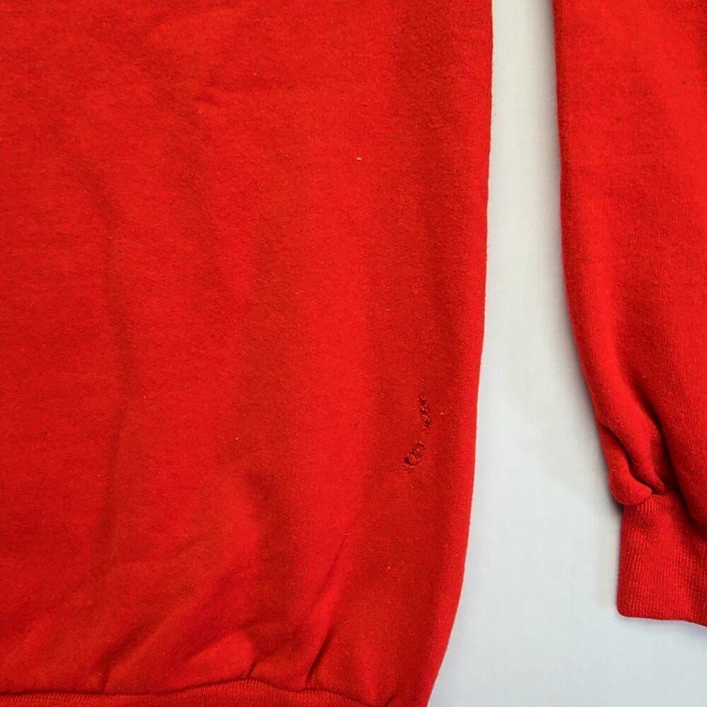 Vintage Minnesota Snowman Sweatshirt Jerzees Red Large Christmas Pullover 90s - Picture 3 of 8